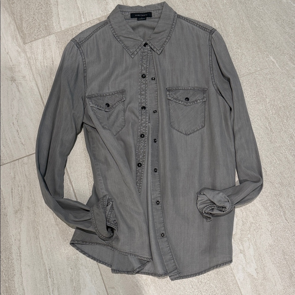 Banana Republic Charcoal Button-Up Shirt